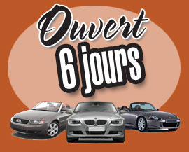Nous sommes ouverts 6 jours chez Solution Unique Nouvelle Auto Ouvert 6 jours